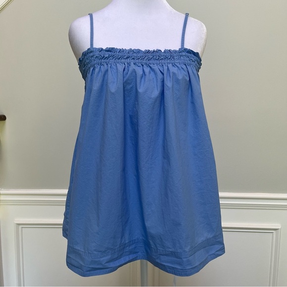 Banana Republic 100% Cotton Smocked Top Size M - Picture 1 of 7